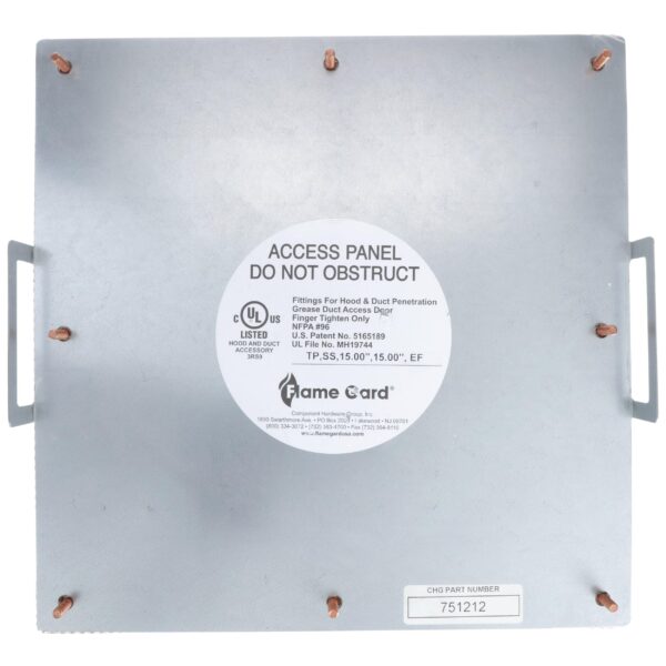 6" x 6" Flat Grease Duct Access Door